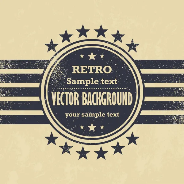 Altes Vektor-Design - Retro-Etikett auf Grunge-Hintergrund — Stockvektor