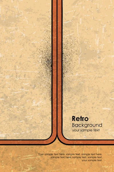 Vector yellow retro background — Stock Vector