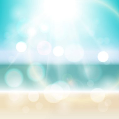 parlak güneşli yaz deniz tropikal arka plan