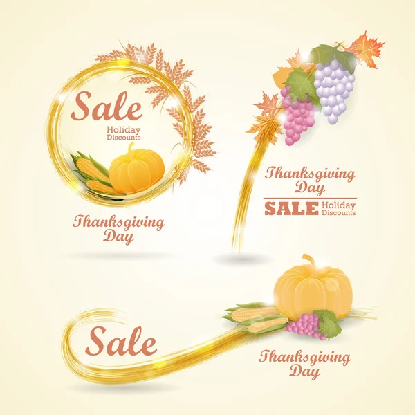 Thanksgiving sale banners — Stock Vector