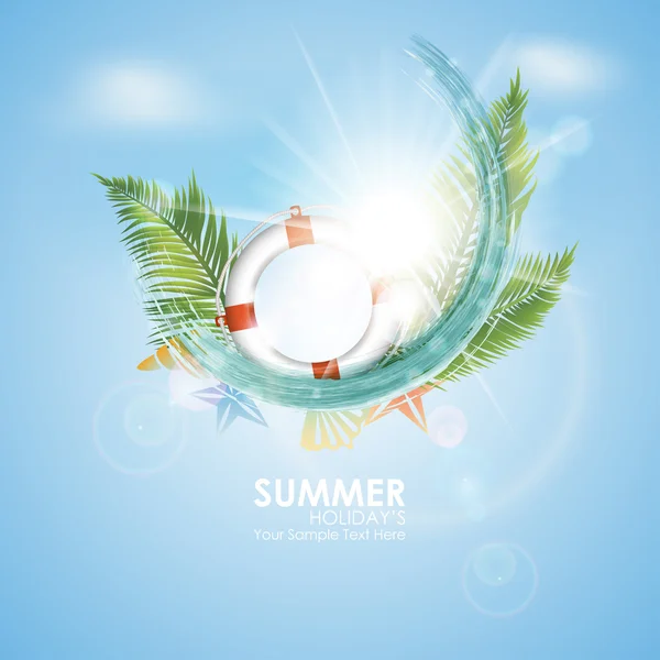 Summer tropical sea background. — Stock Vector