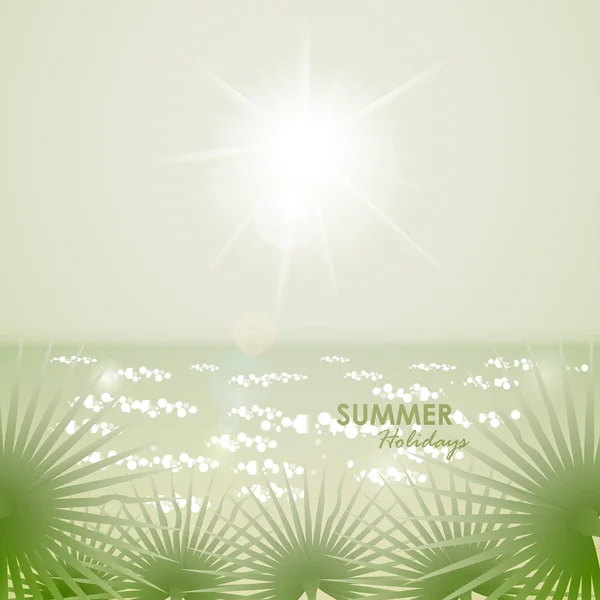 Vacances d'été. Un paradis tropical . — Image vectorielle