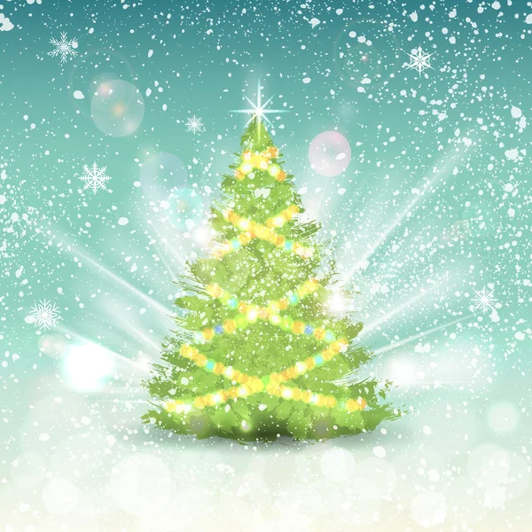 Světlé vánoční strom. — Stockový vektor