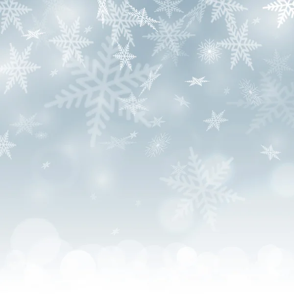 Abstracto copo de nieve fondo de Navidad — Vector de stock