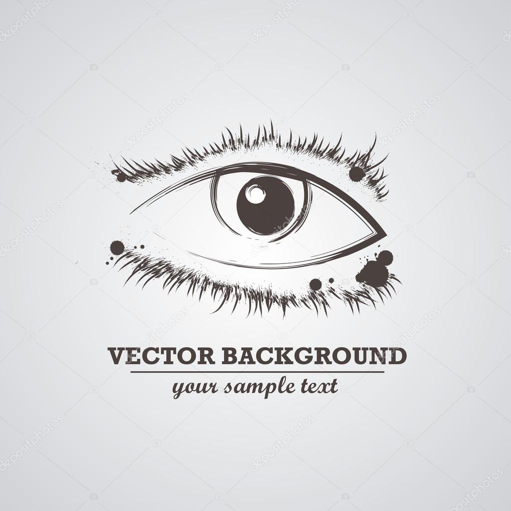 Abstract vector grunge eyes. Vision