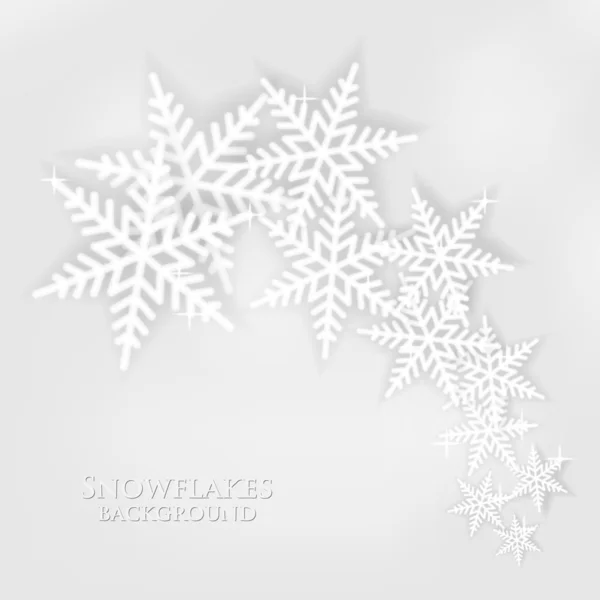 Patrón de fondo vectorial de copos de nieve — Archivo Imágenes Vectoriales