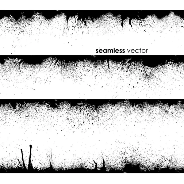 Abstrakter, nahtloser Grunge-schwarzer Rand — Stockvektor