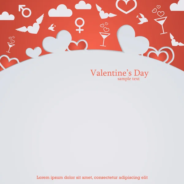 Marco del día de San Valentín para el diseño. Fondo de amor — Archivo Imágenes Vectoriales