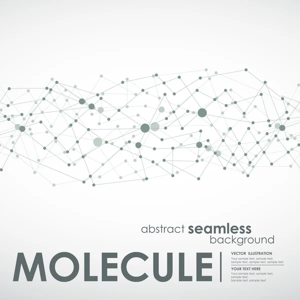 Seamless molecule and communication background — Stock Vector