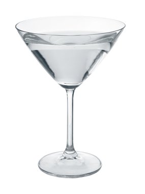 martini bardağı sıvı kristal ile.