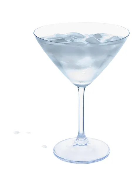 Ice in martini glass — Stock Photo, Image