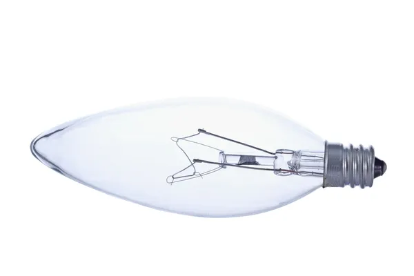 Side view of clear tungsten light bulb. — Stock Photo, Image