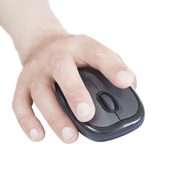 Working with computer mouse. — Stock Photo, Image