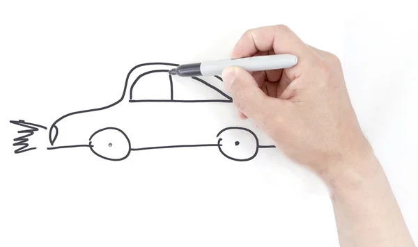 Zeichnung eines Autos. — Stockfoto