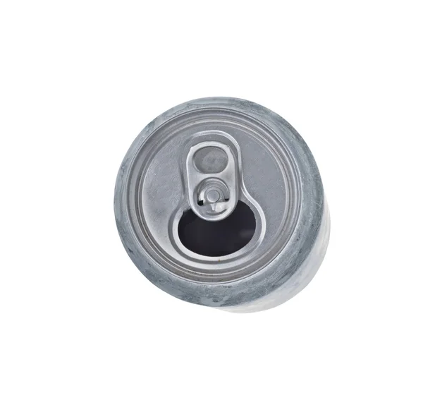 Vista superior de la lata de soda aislada sobre fondo blanco . —  Fotos de Stock