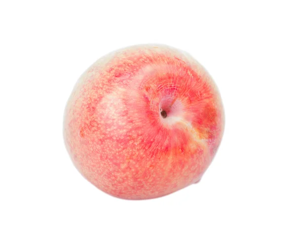 Pluot rose mûr isolé sur fond blanc . — Photo