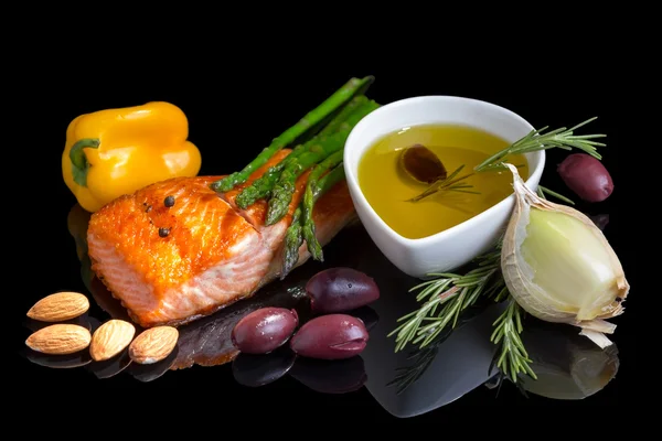 Dieta mediterránea omega-3 . — Foto de Stock