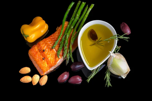 Středomořská strava omega-3. — Stock fotografie