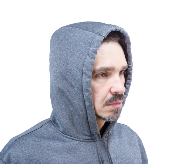 Volwassen man in hoody — Stockfoto
