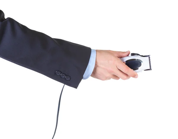 Hand holding hair clipper. — Stock Photo, Image