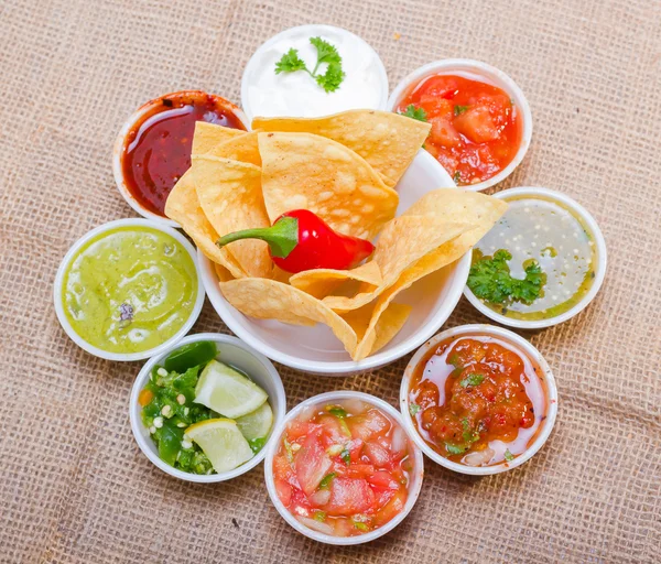 Salsa bar.