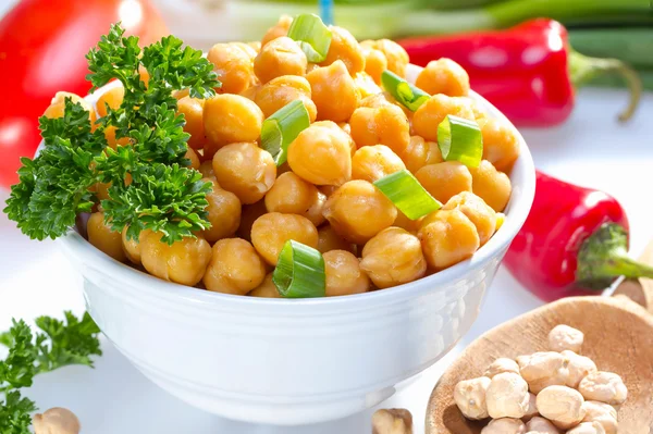 Fagioli di garbanzo cotti . — Foto Stock