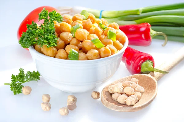 Garbanzos cocidos . — Foto de Stock