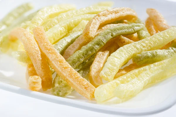 Zeleninové stick brambůrek. — Stock fotografie