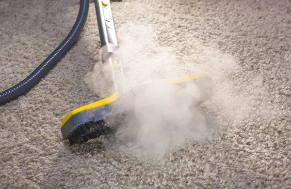 Dry steam cleaner in action. Stock Image