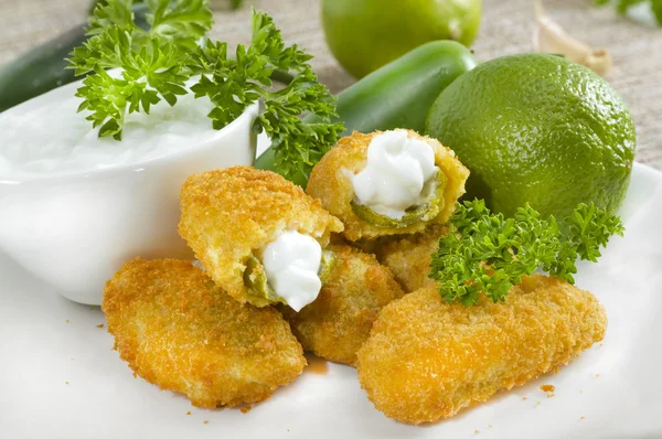 Jalapeno Poppers Rechtenvrije Stockafbeeldingen