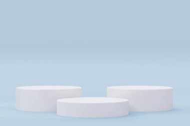 Ürün sunumu için kozmetik arka plan. Moda dergisi illüstrasyonu, güzellik ve kozmetik ürünleri için minimum podyum. 3d resimleme