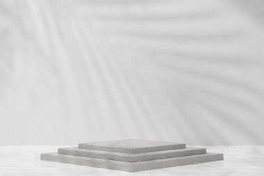 Ürün sunumu için kozmetik arka plan. Moda dergisi illüstrasyonu, güzellik ve kozmetik ürünleri için minimum podyum. 3d resimleme