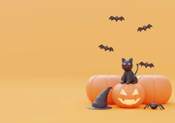 Happy Halloween Background Banner Copy Space Product Illustration — 스톡 사진