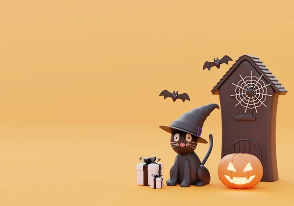 Happy Halloween Background Banner Copy Space Product Illustration — Fotografia de Stock