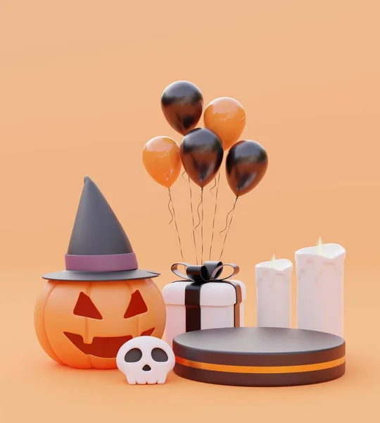 Happy Halloween Background Banner Copy Space Product Illustration — Stock fotografie