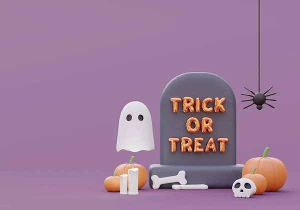 Happy Halloween Background Banner Copy Space Product Illustration — Fotografia de Stock