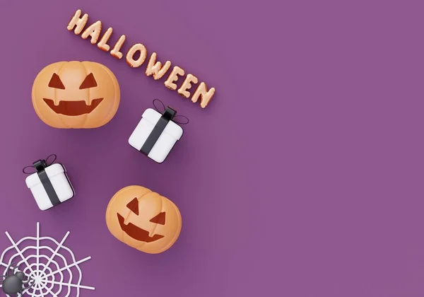 Happy Halloween Background Banner Copy Space Product Illustration — Photo