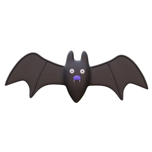 Fledermaus Von Halloween Day Isoliert Weißen Hintergrund Rendering — Stockfoto