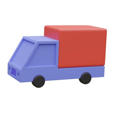 kargo izole edildi, 3d simge beyaz arkaplan 3d görüntüleme, 3d illüstrasyon-