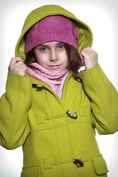 Beautiful girl in the coat — Stock Photo, Image