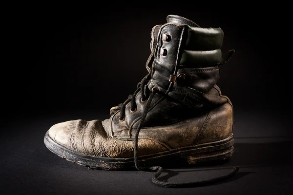 Velhas botas do exército — Fotografia de Stock