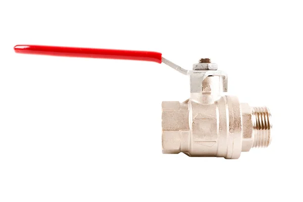 Water valve isolated on white — Stock Photo, Image
