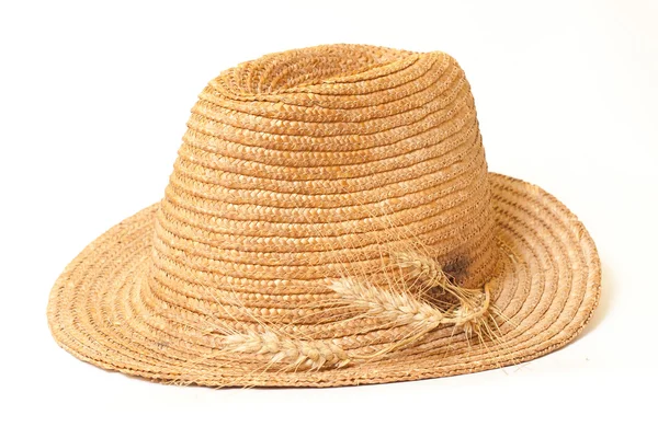 Солом'яному капелюсі — стокове фото
