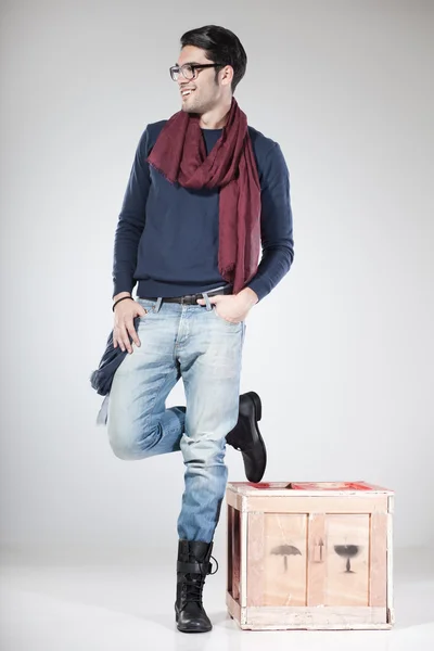 Attractive man posing in the studio — Stock Photo, Image