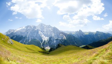 beautiful mountain panorama - marmolada glacier - high resolutio clipart
