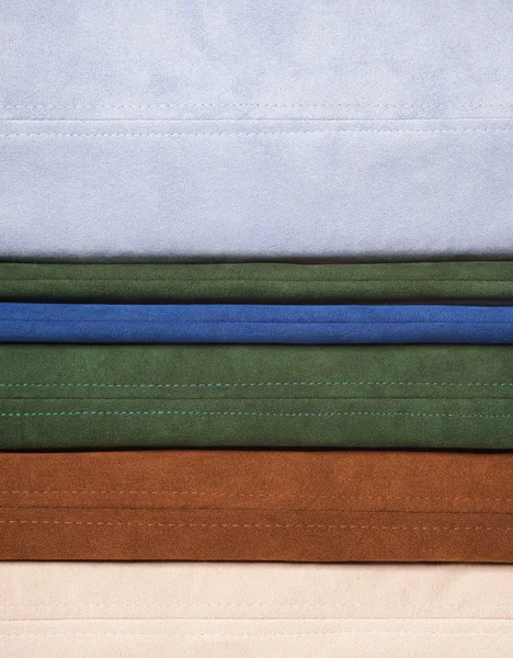 Costura textura de cuero colorido - colores vibrantes —  Fotos de Stock