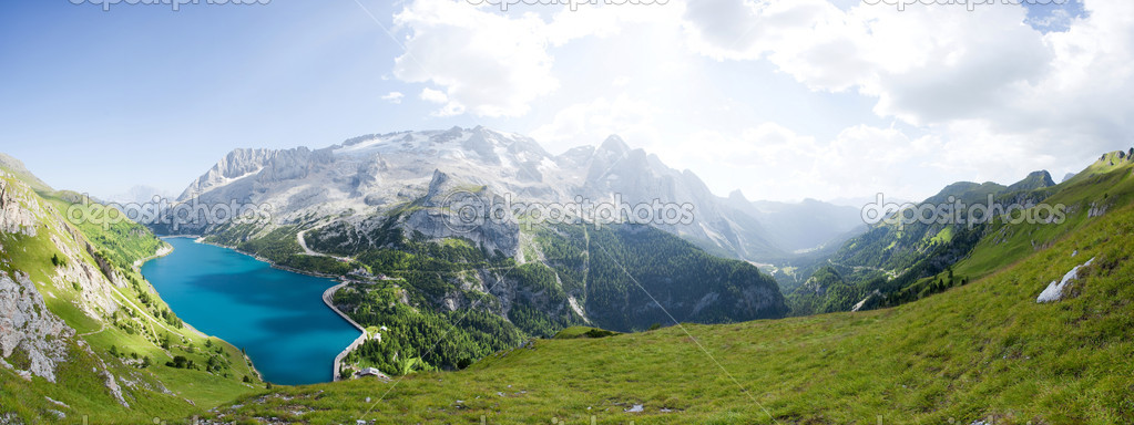 beautiful mountain panorama - marmolada glacier - high resolutio