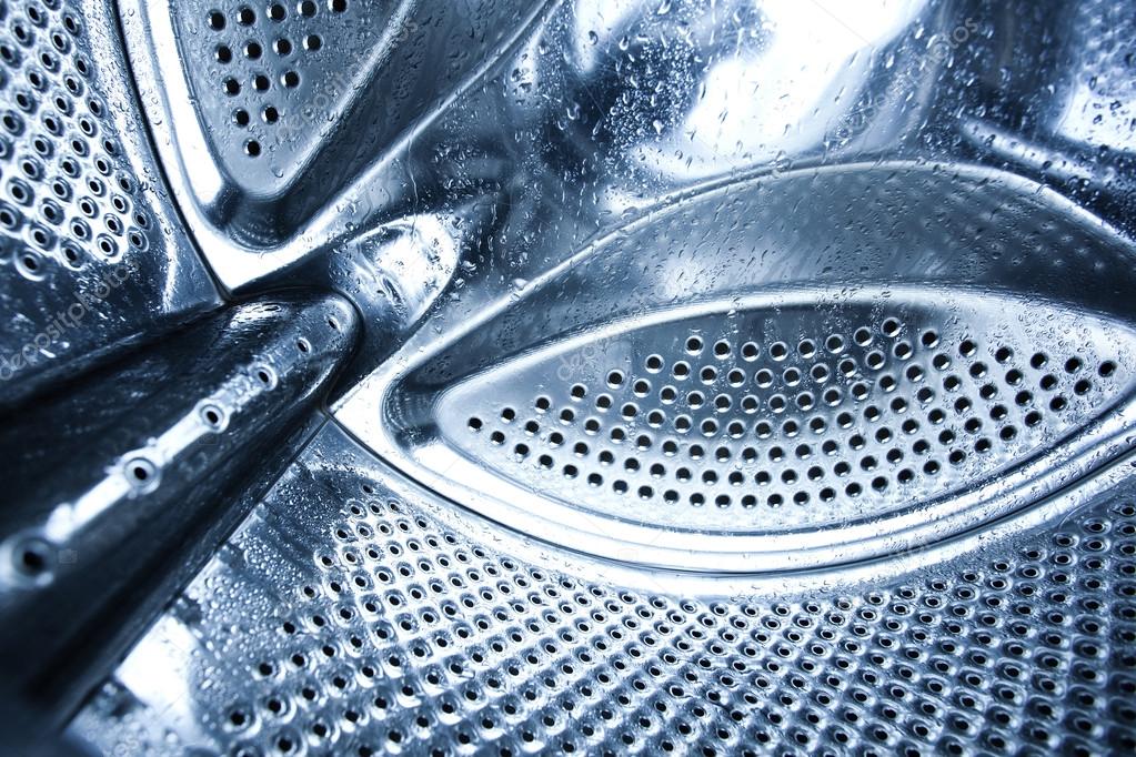Washing machine drum whith water drips — Stock Photo © matusciac 21453655