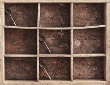 raflar whith anahtarları ve zincir