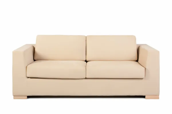 Couch isoliert auf weißem Hintergrund Stockbild